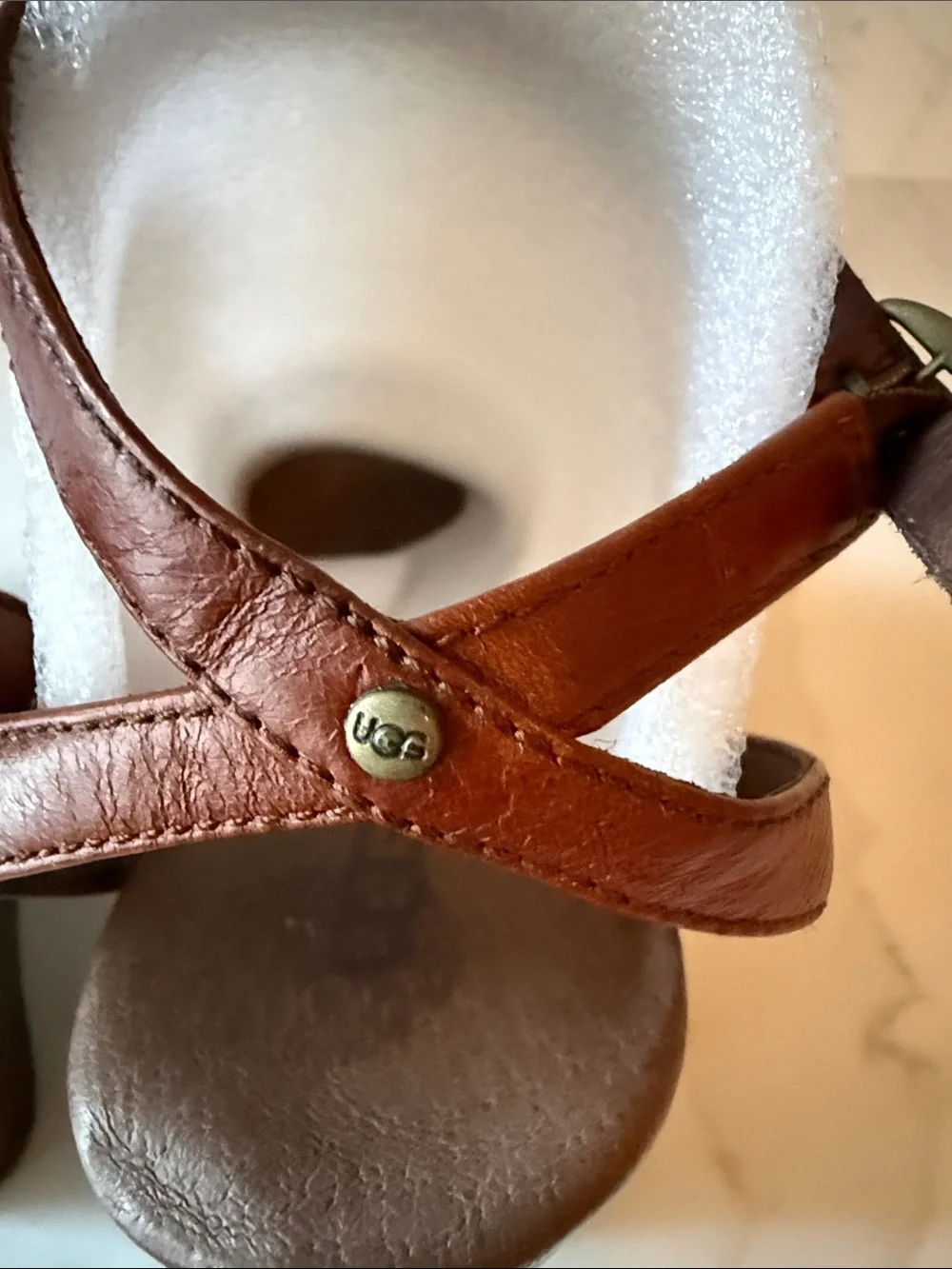 UGG Leather Wedge Sandals